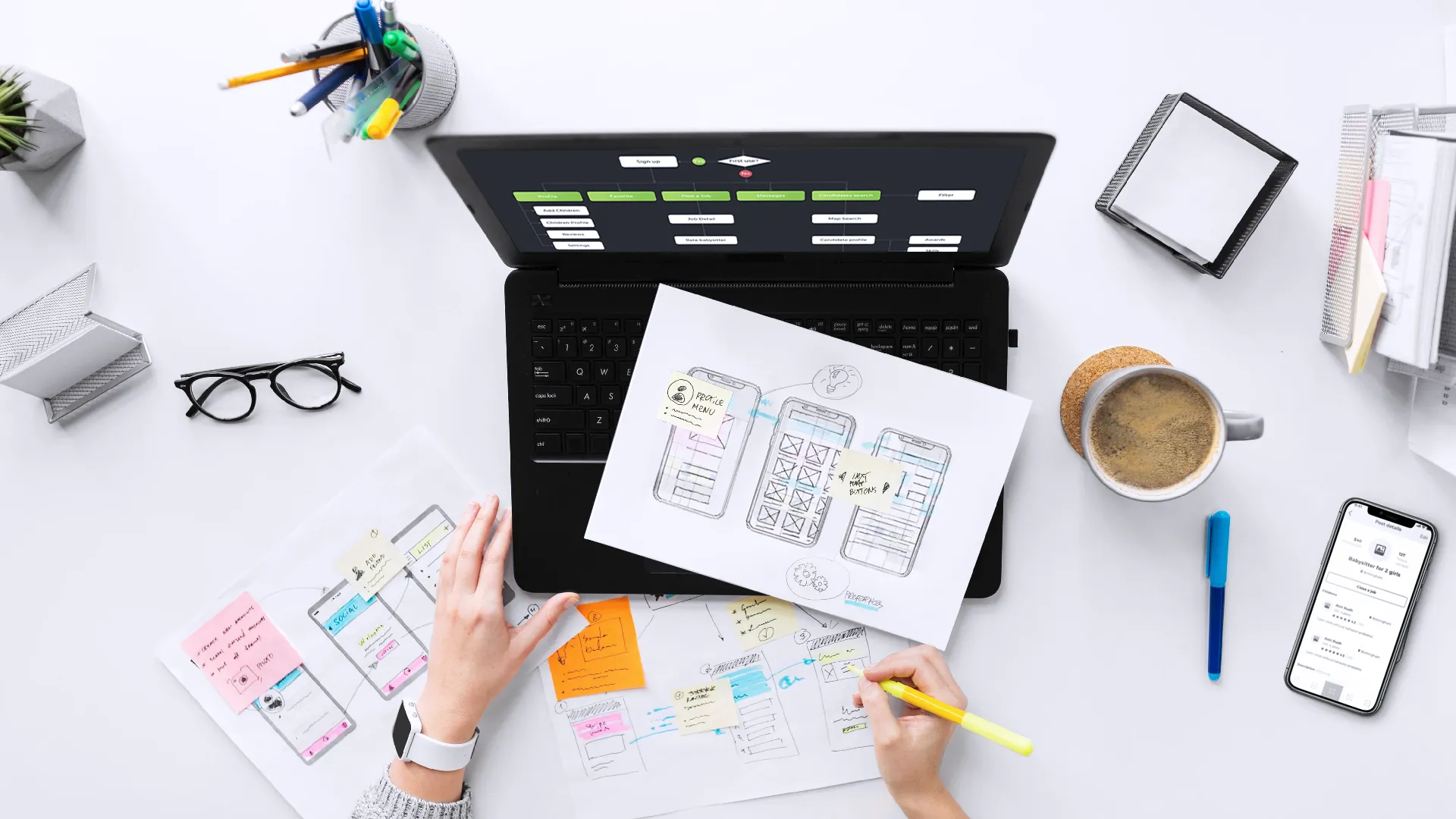 how to create a wireframe for an app
