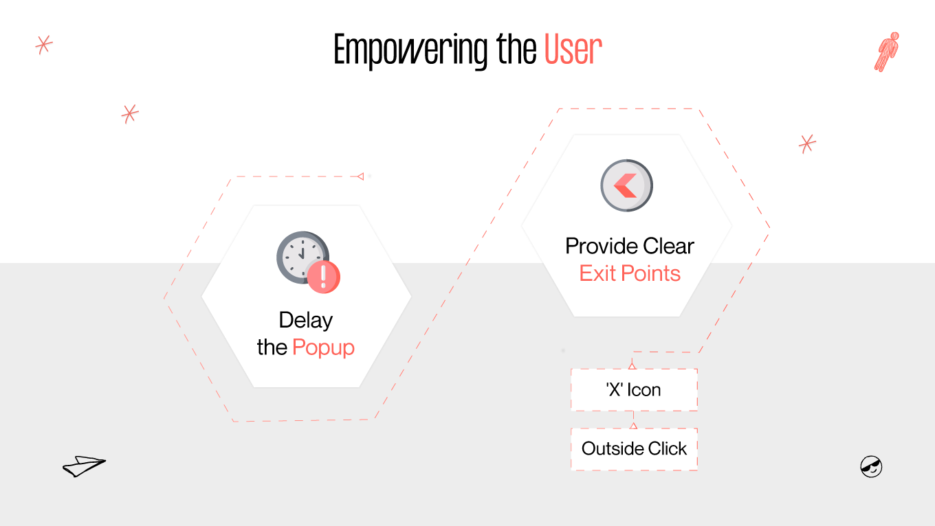Empowering the user for popup