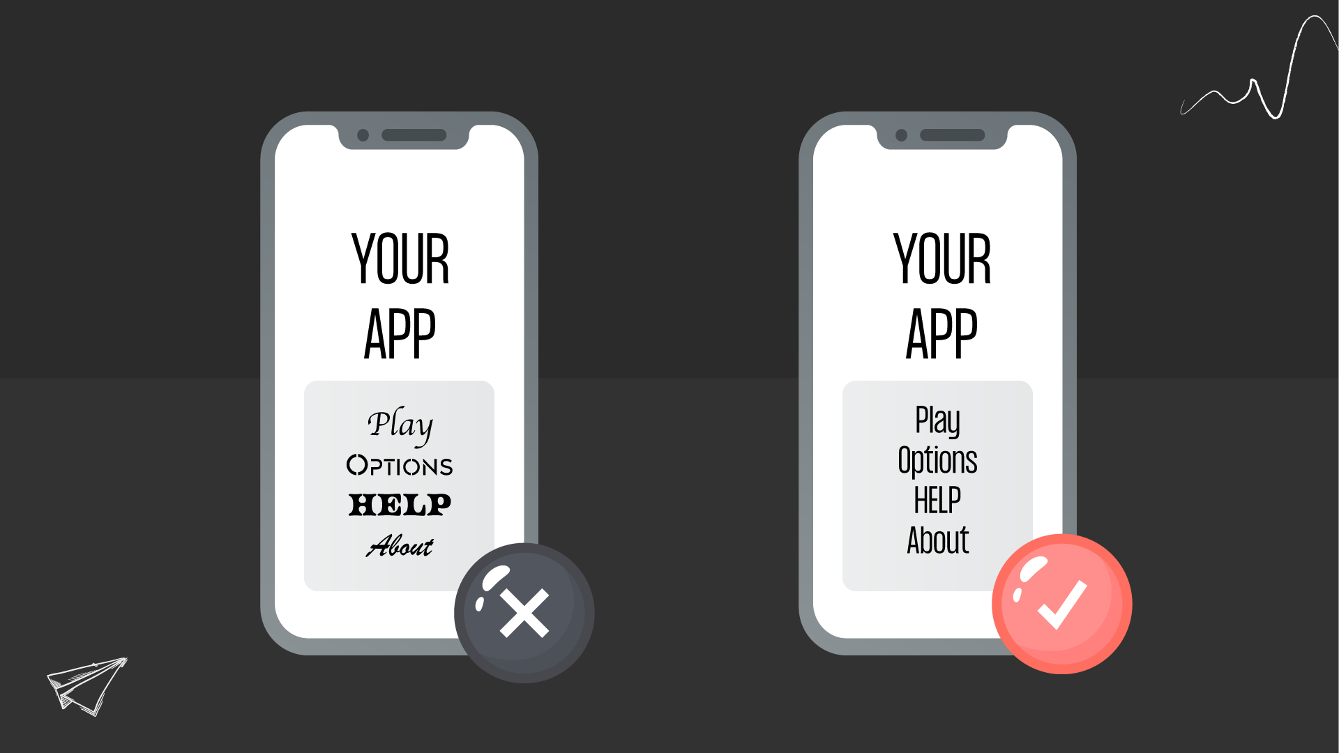 typography in minimalism app design