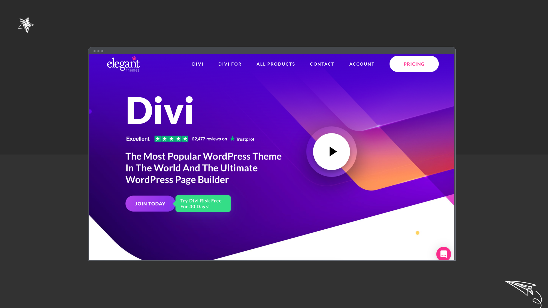 websites with video on homepage