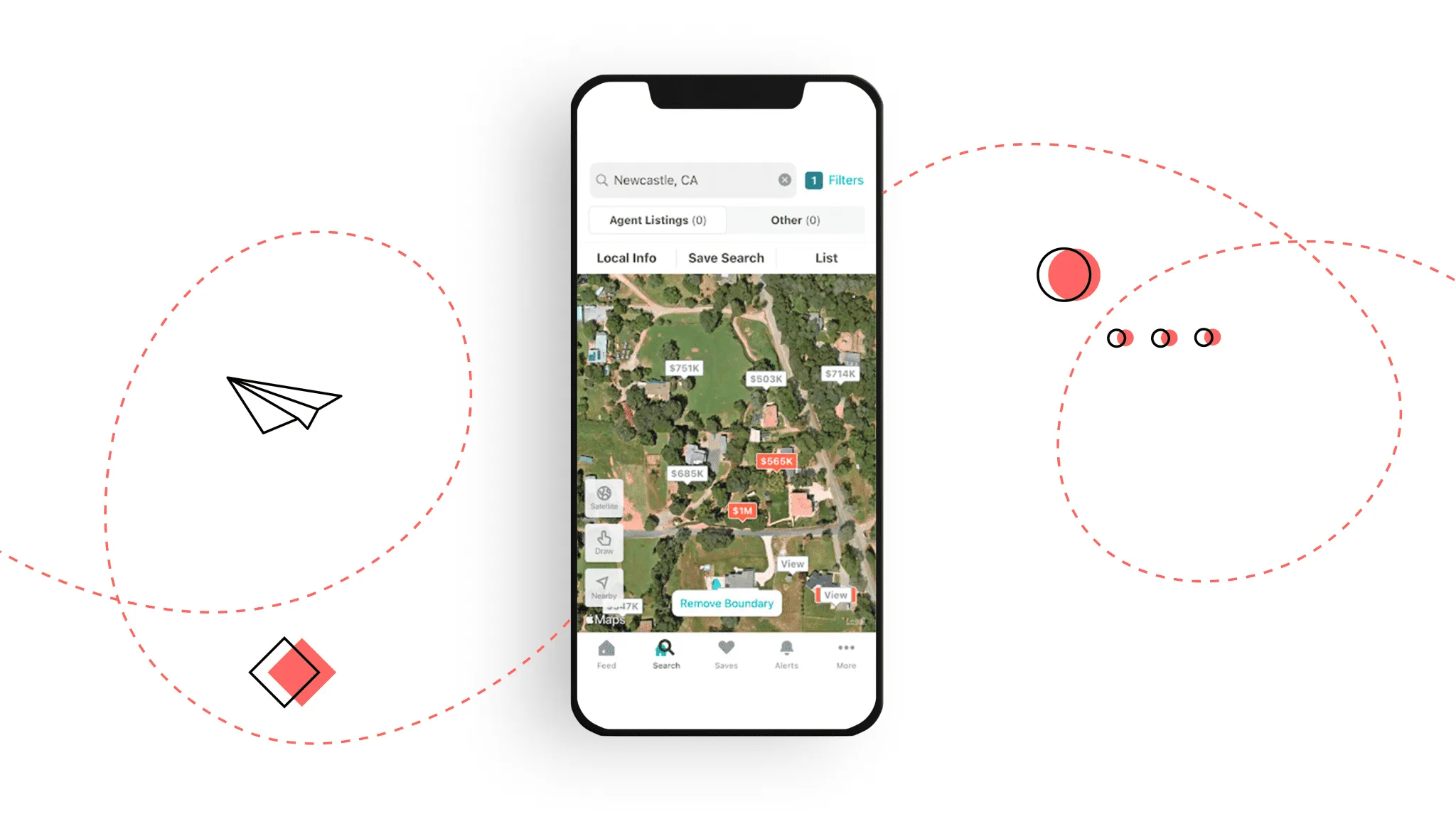 3D landscape model in real estate mobile app design