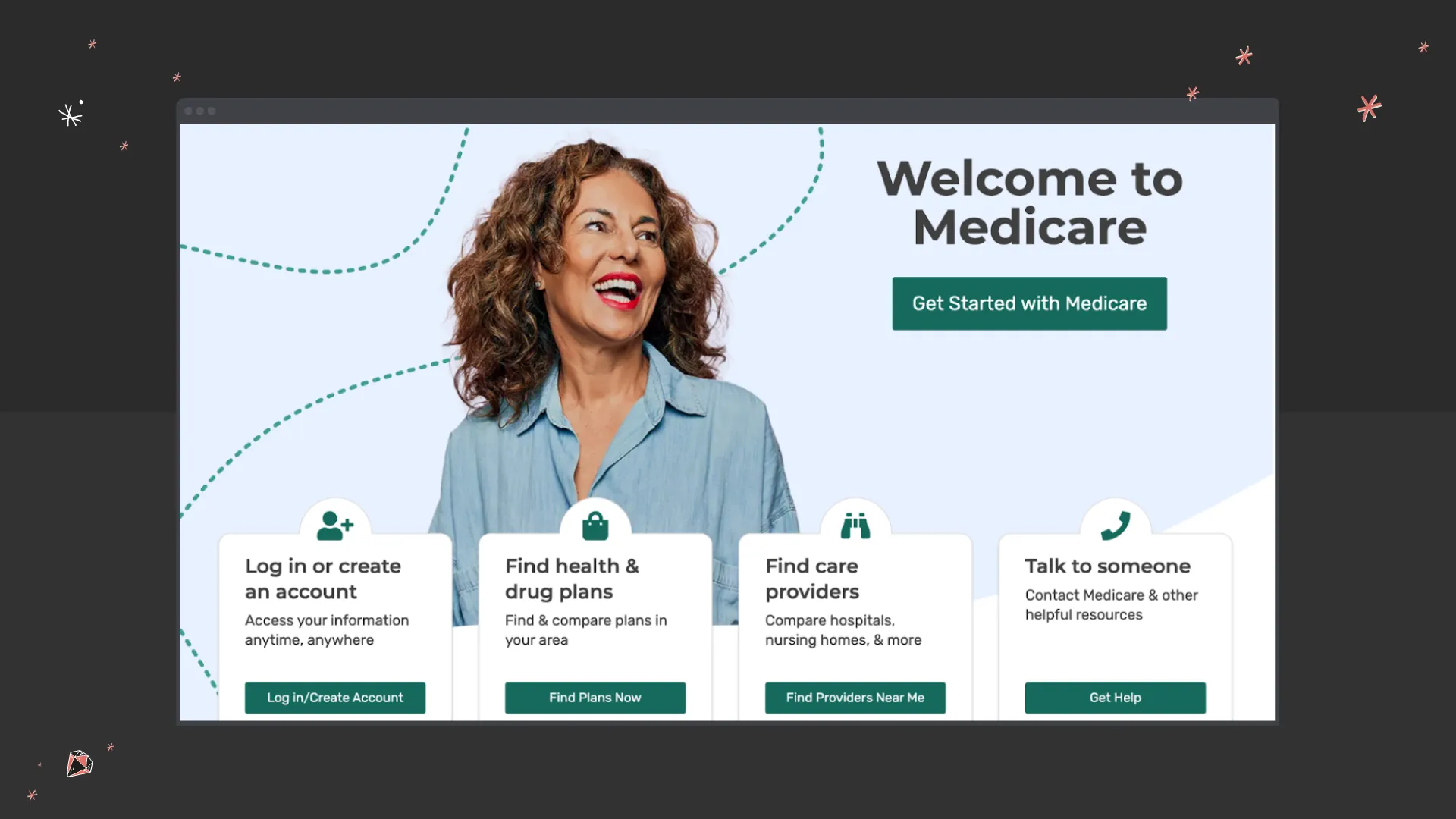 medicare insurance website design example