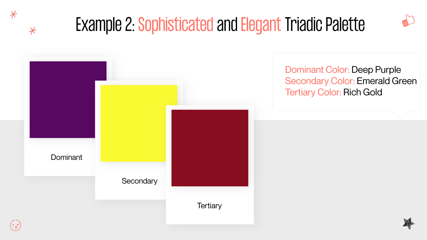 Sophisticated and elegant triadic palette