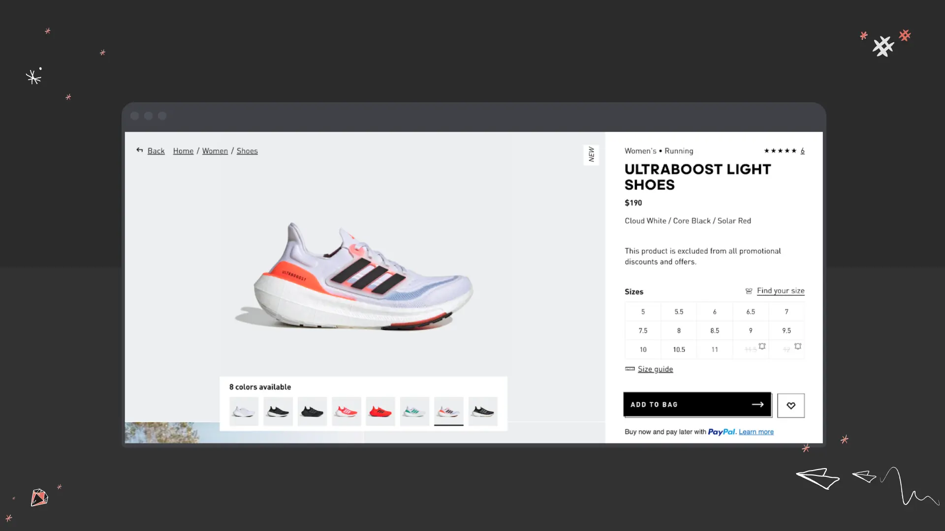 product options as buttons example