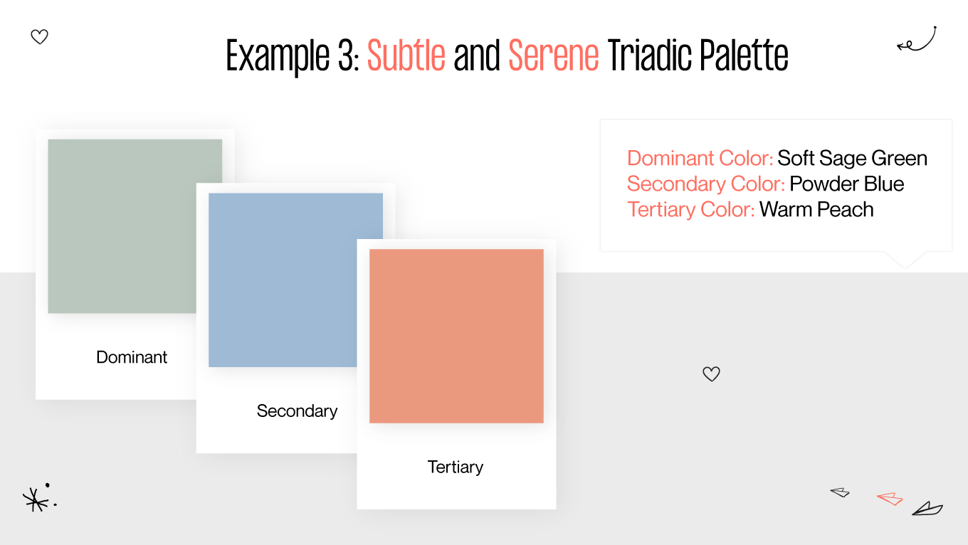 Subtle and Serene Triadic Palette