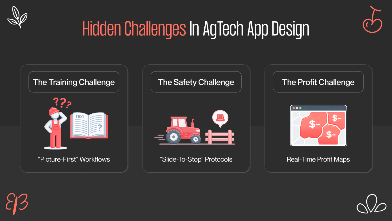 agriculture app design challenges