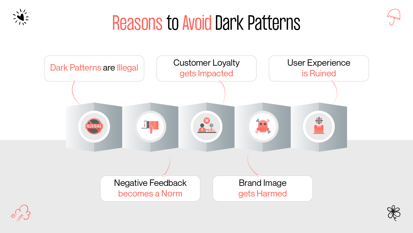 reasons to avoid dark patterns