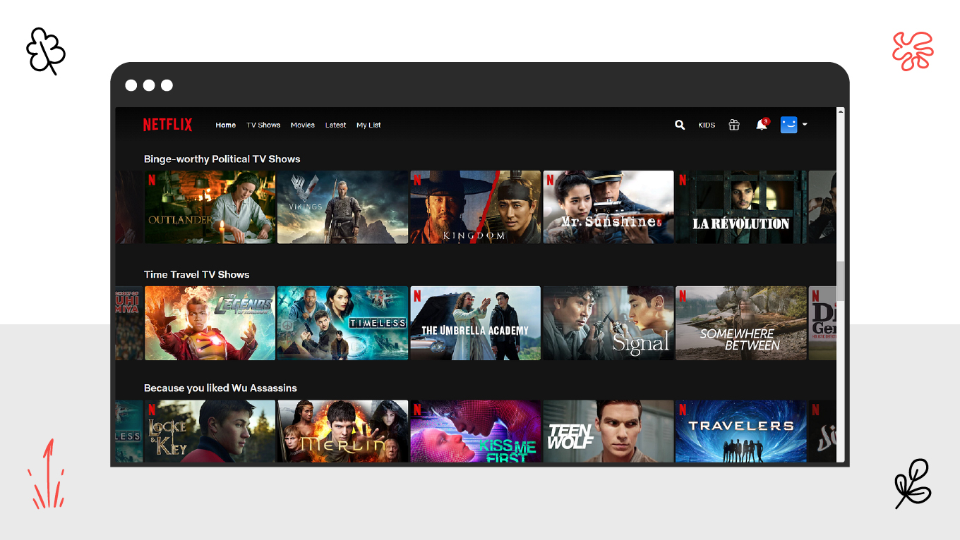 Netflix Cognitive biases UI