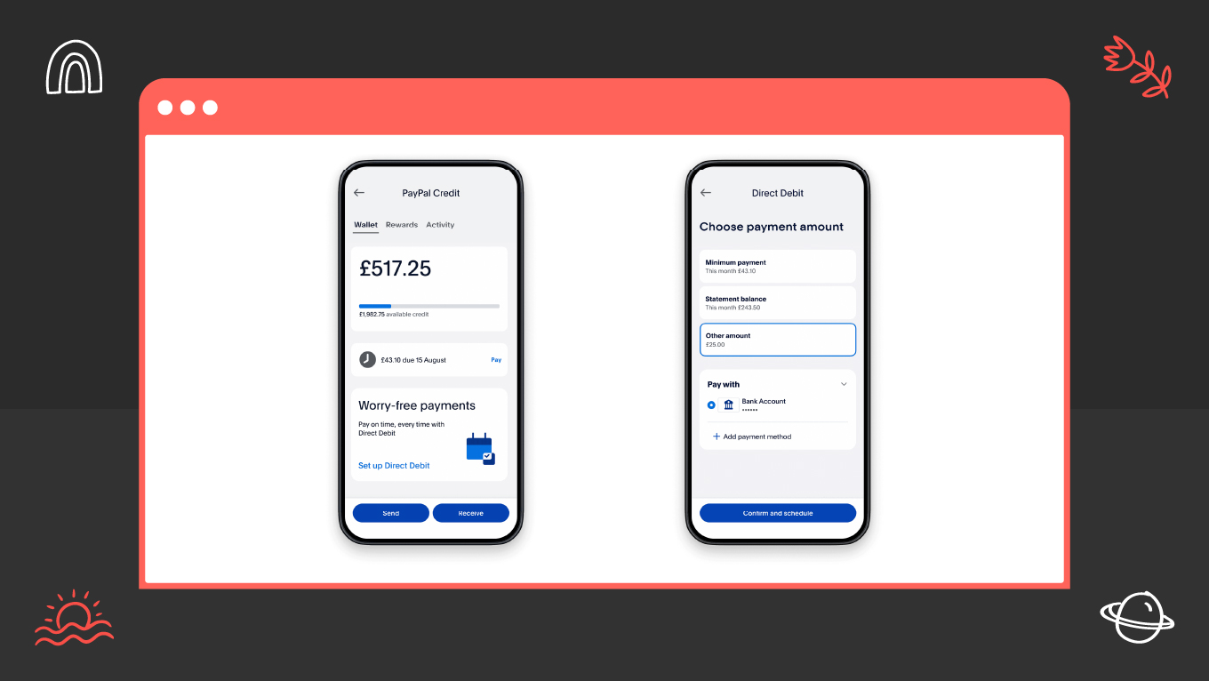 paypal fintech ui example