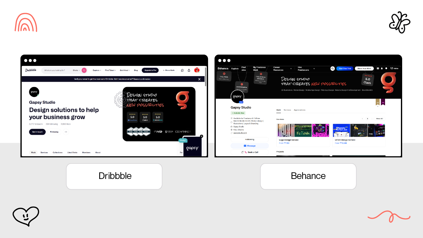 Use Dribbble and Behance to Boost Visibility