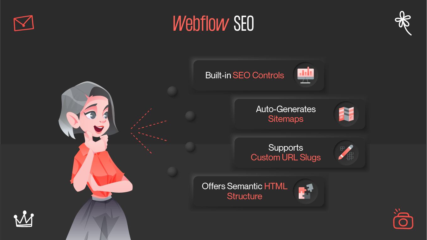 webflow seo capabilities