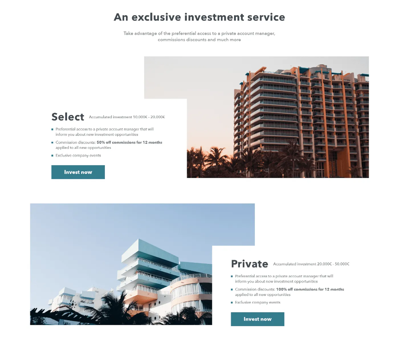 call to action on a real estate website