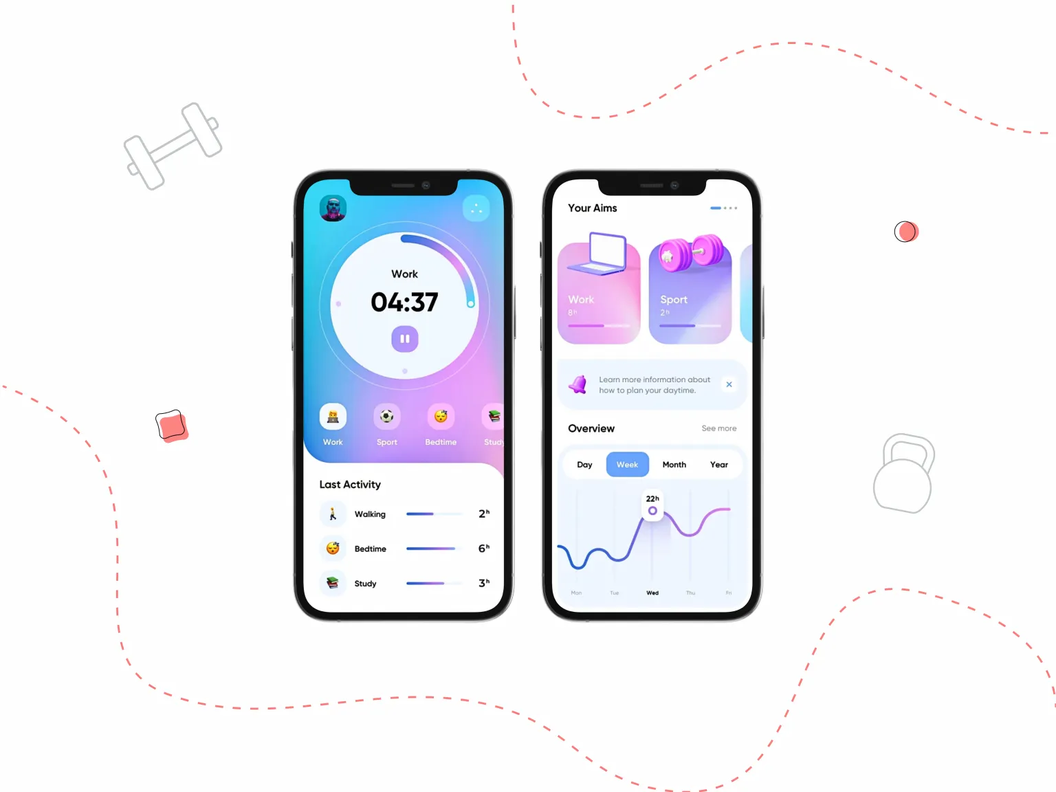 color trend in fitness app design