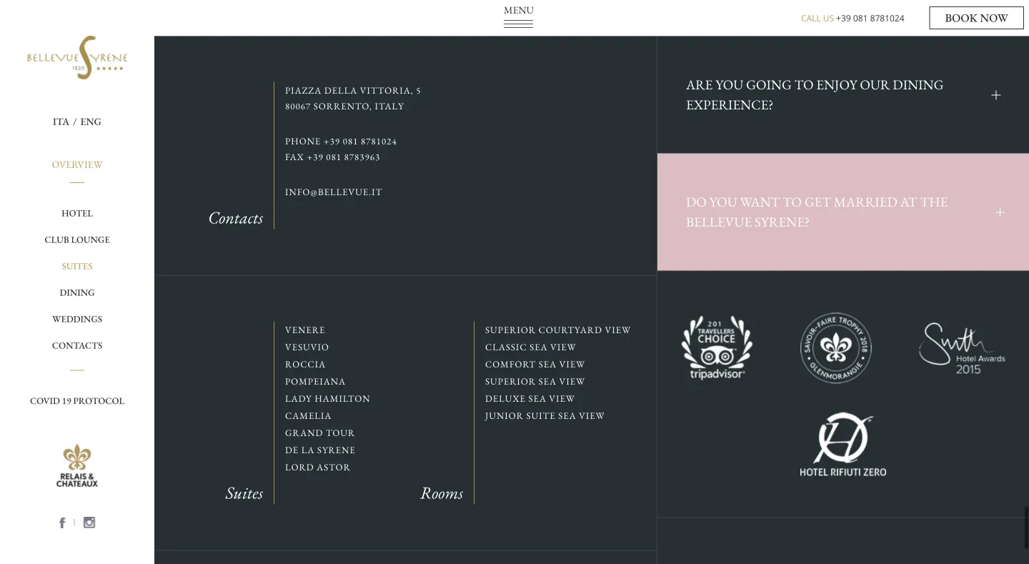 Bellevue Syrene footer contacts