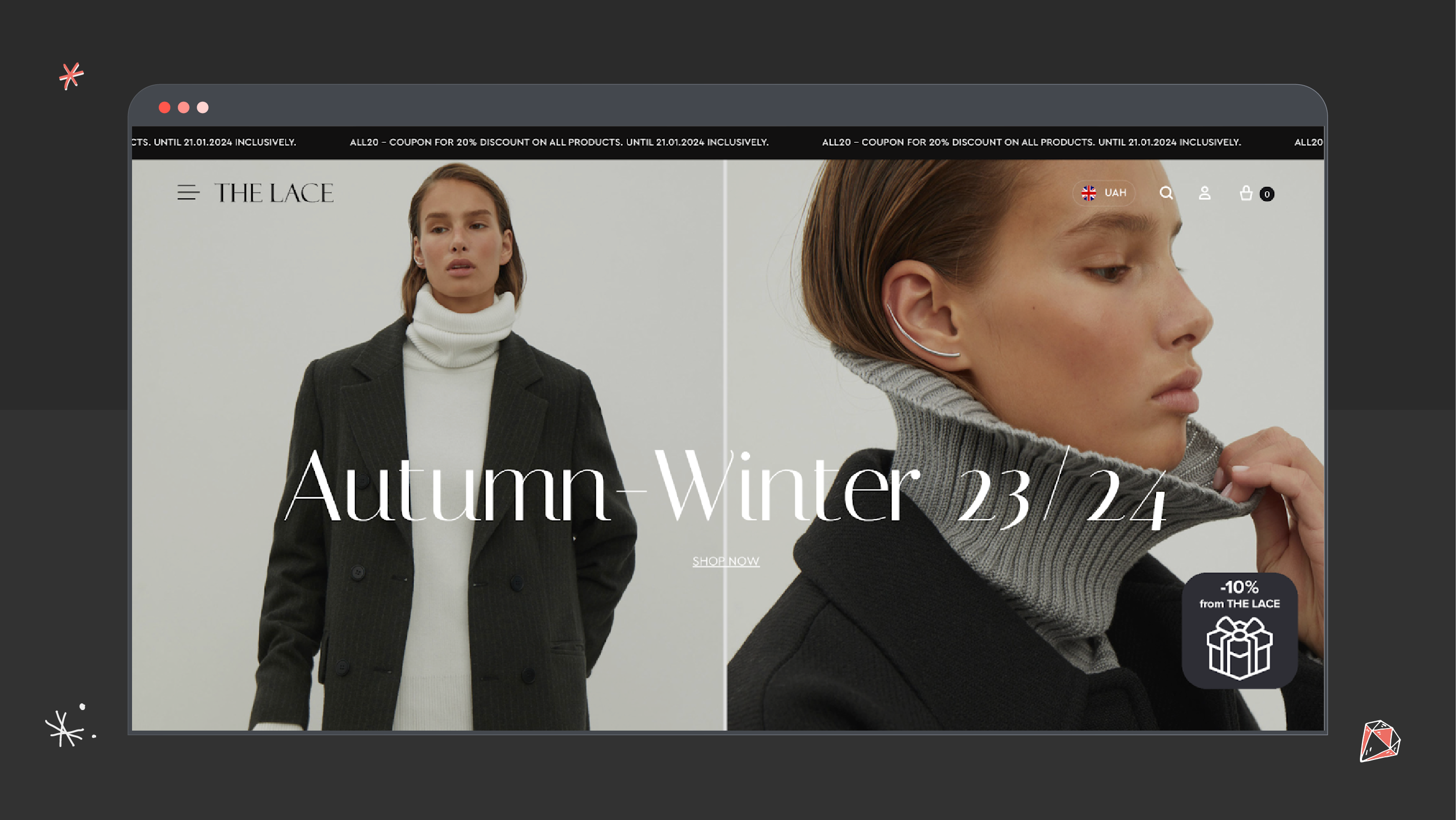 e-commerce web design trend typography