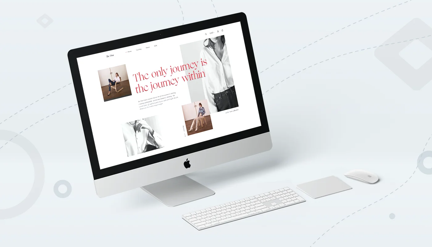 e-commerce web several colors design