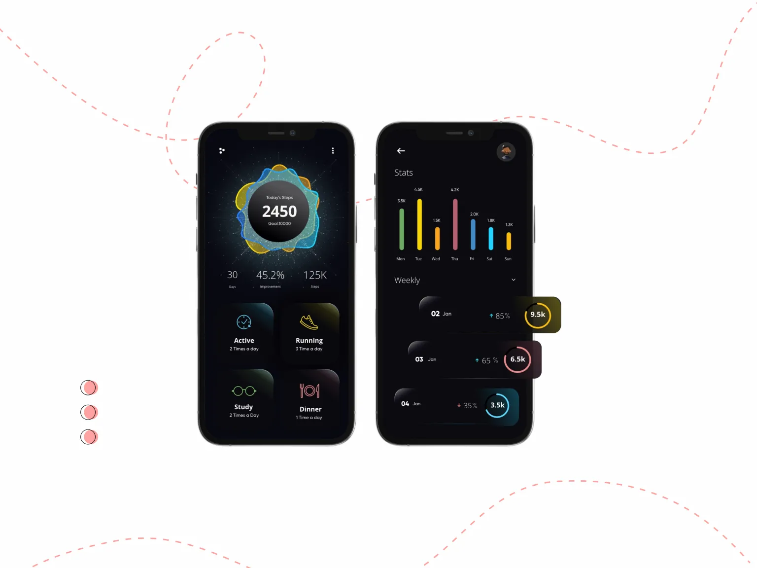 fitness app ui design