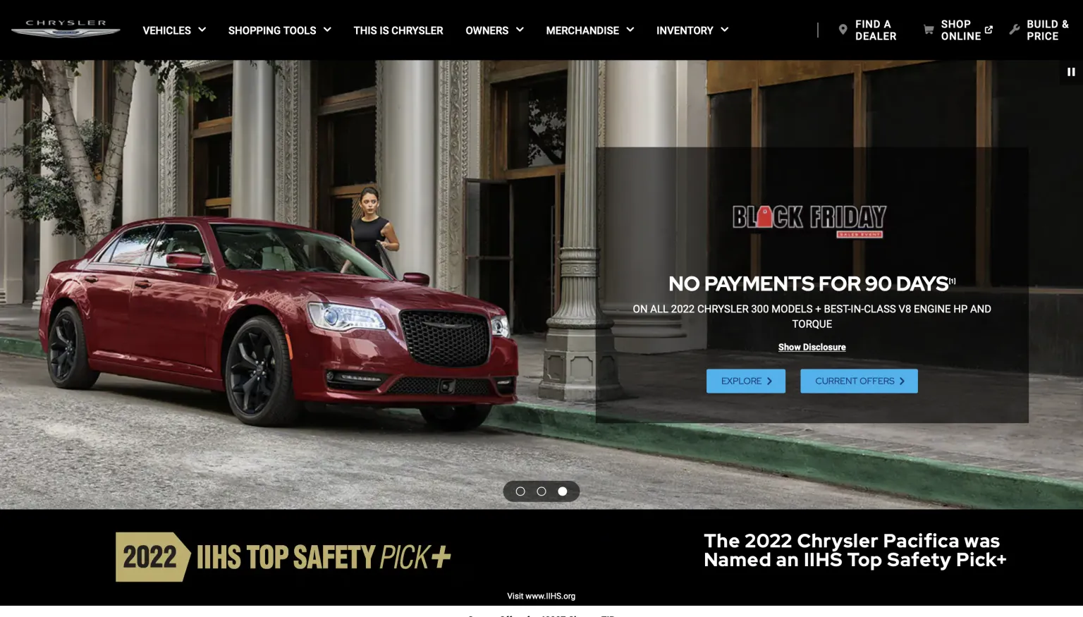 chrysler car dealer website design
