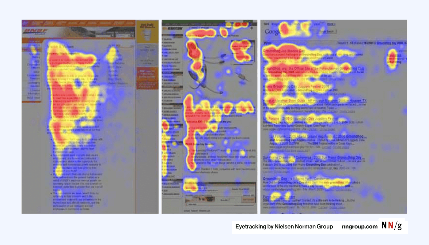 F-pattern CTA buttons