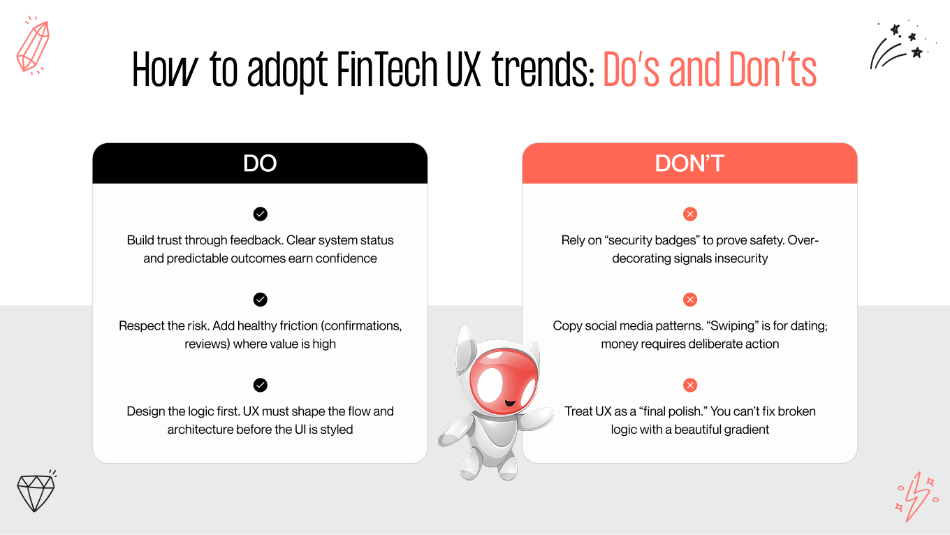 fintech ux trends do's and don'ts