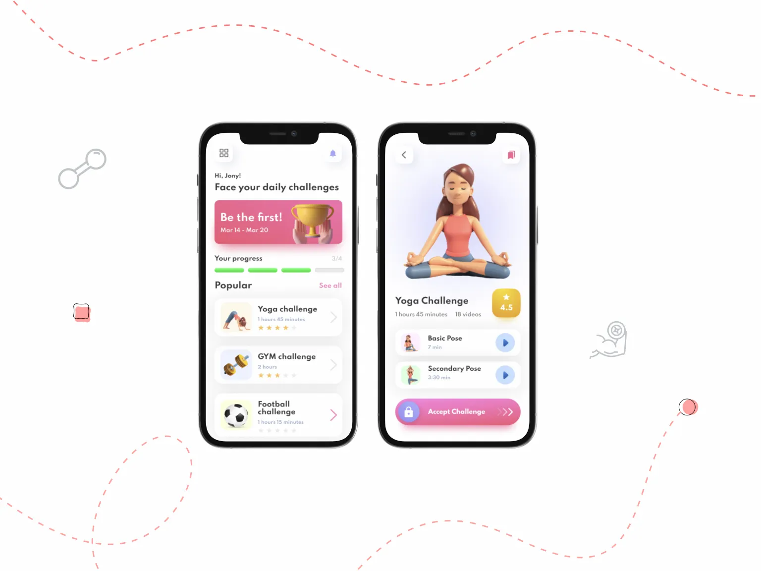 fitness app design