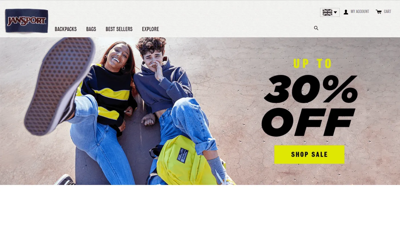 hero image web design examples with CTA