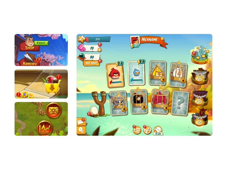 interactive elements in different games