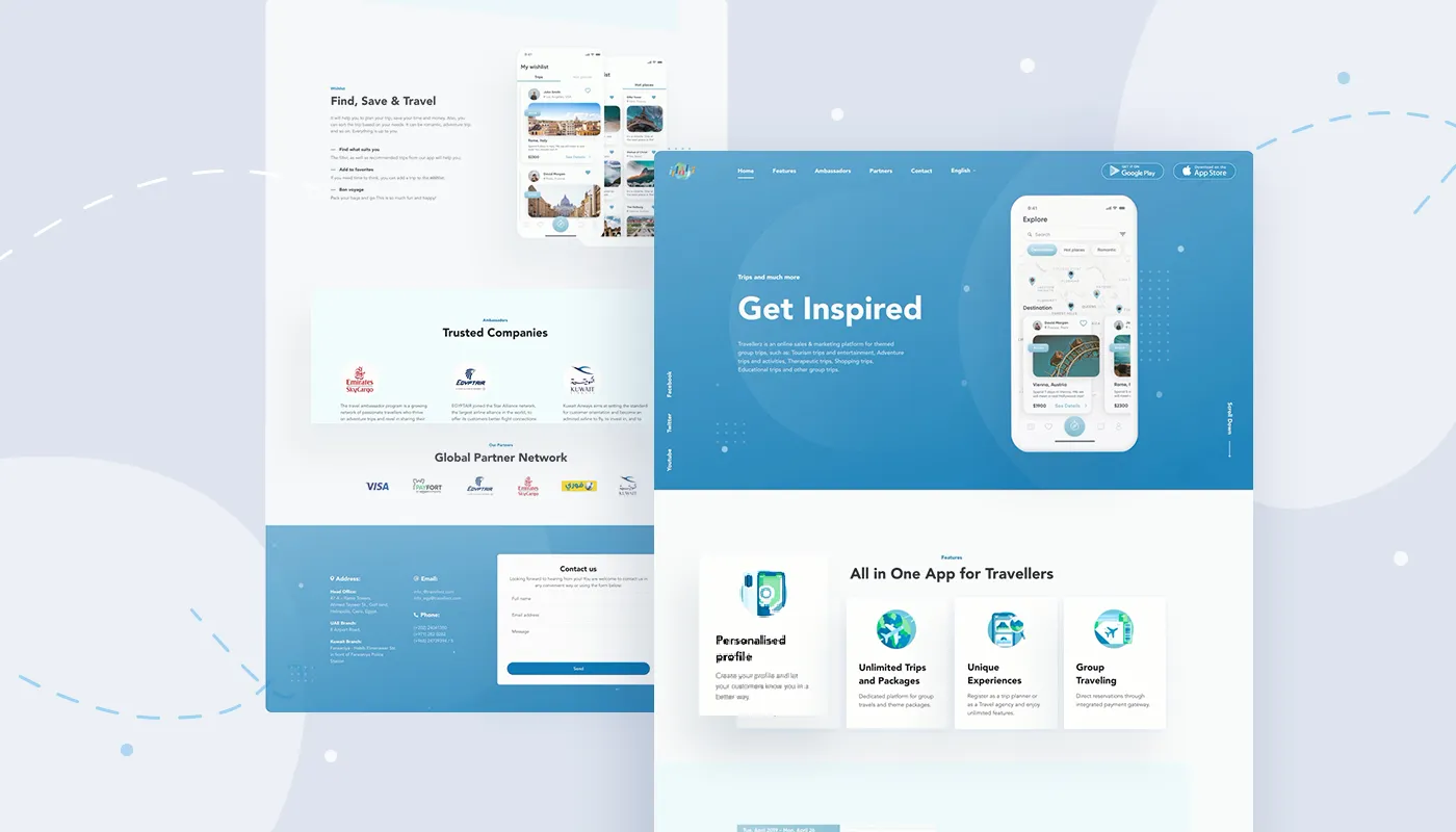 landing web design example