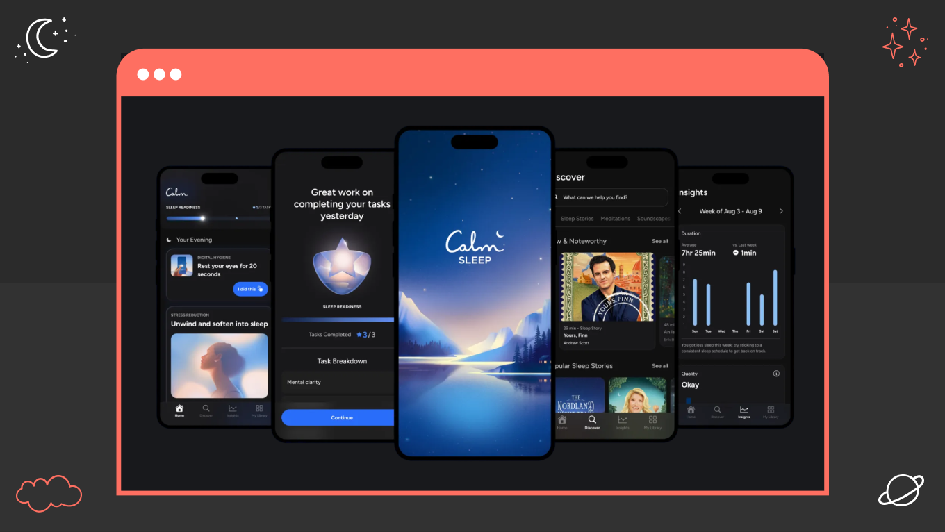 calm mental health app example