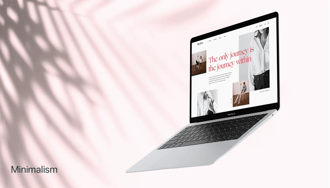 Example of minimalistic UI design