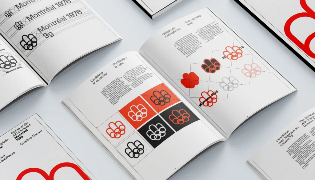 Montreal Olimpic games style guide example