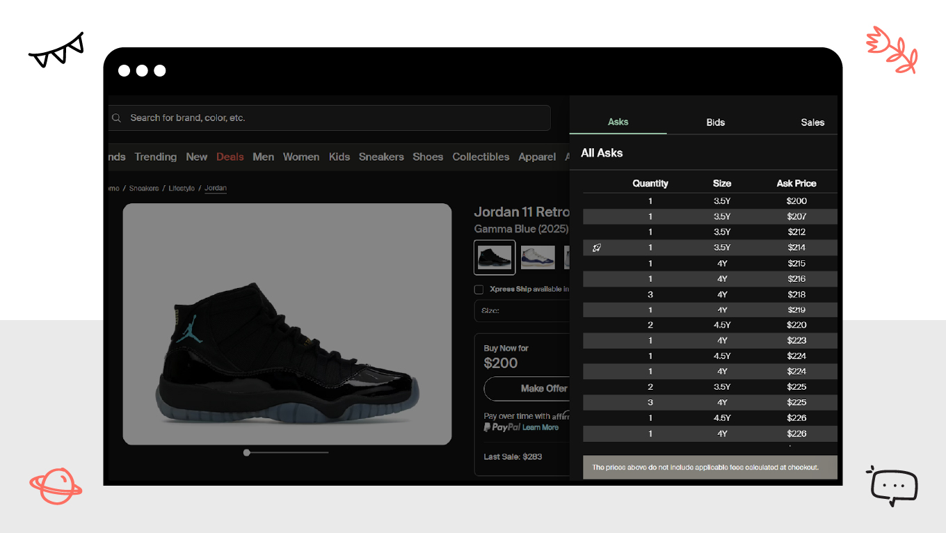 stockx marketplace design