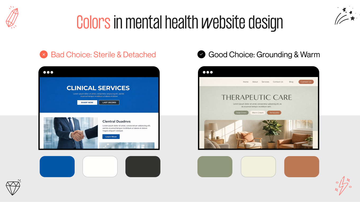 colors in mental healths website design