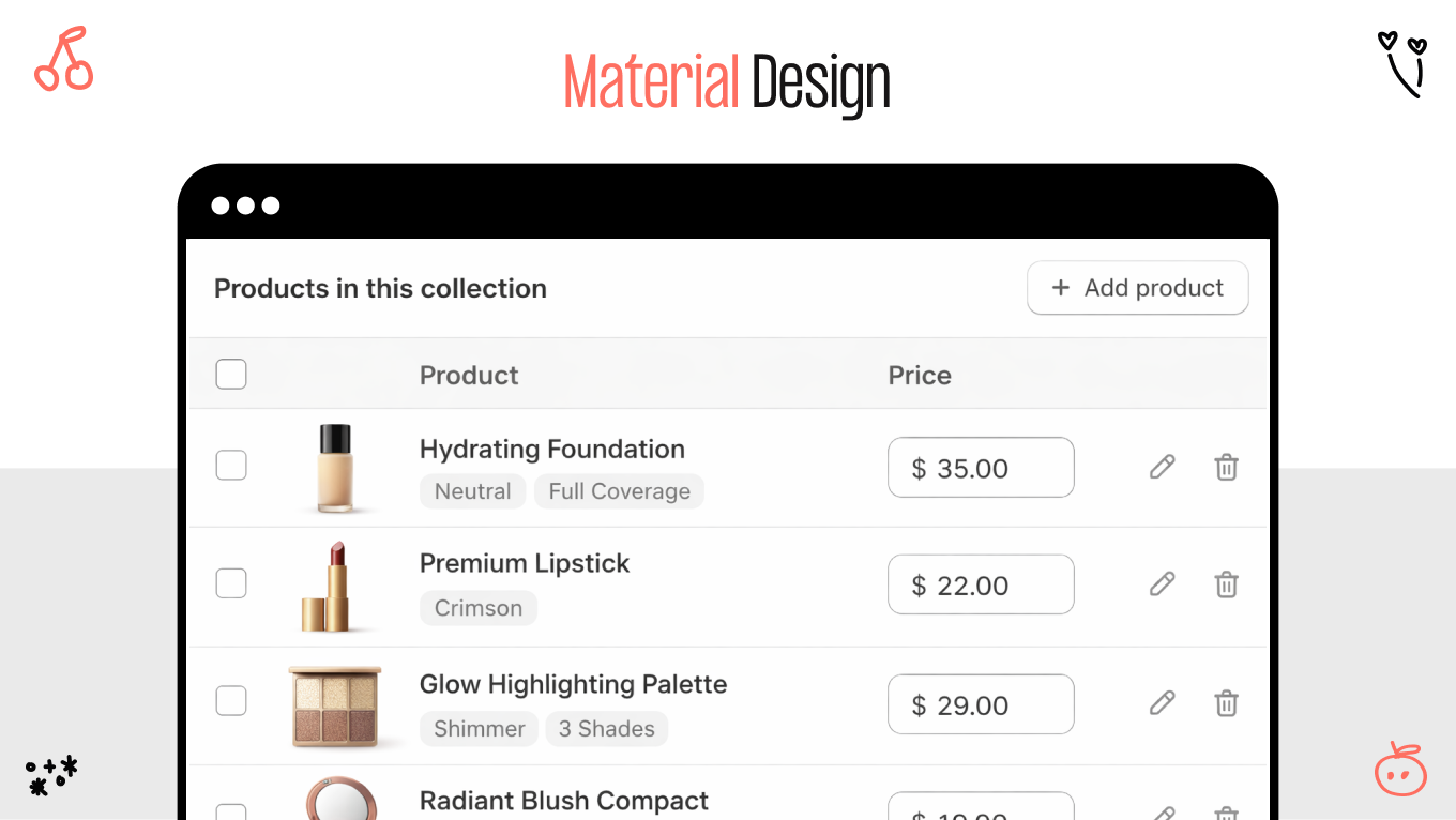 shopify material design