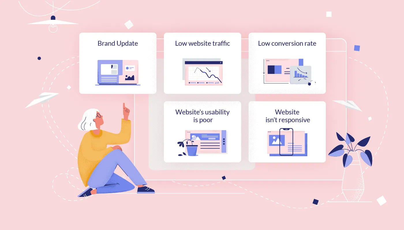 what are the reasons to redesign a website